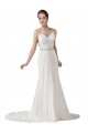 Bianco Tubino Innamorato Chiffona Spiaggia Abiti da sposa Fabbrica