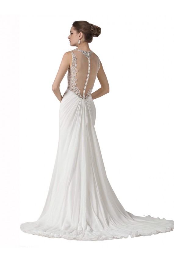 Bianco Tubino Innamorato Chiffona Spiaggia Abiti da sposa Fabbrica