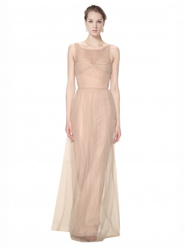 Blush 95 Tubino Illusione Innamorato Tulle Lunga Abiti da damigella donore Fabbrica