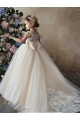 Champagne Abito da ballo Innamorato Tulle Pizzo Lunga Abiti da ragazza di fiori Fabbrica