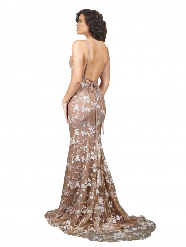 Champagne Stile sirena Scollatura a V Sweep treno Pizzo Abiti da sposa Fabbrica