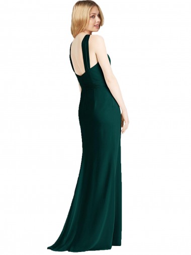 Evergreen Tromba Capestro Chiffona Lunga Abiti da damigella donore Fabbrica