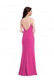 Fucsia Tromba Capestro Alto Collo Crespo Elastico Lunga Formali Abiti da damigella donore / Abiti da sera / Abiti da ballo Fabbrica