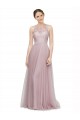 Light Lilac Linea A Innamorato Tulle Pizzo Lunga Abiti da damigella donore Fabbrica