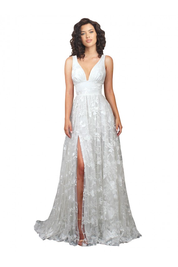 Linea A Scollatura a V Pizzo Abiti da sposa Fabbrica