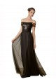 Nero Linea A Tulle Paillettes Lunga Abiti da damigella donore Fabbrica
