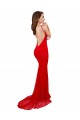 Rosso Stile sirena Alto Collo Pizzo Lunga Formali Abiti da damigella donore / Abiti da sera / Abiti da ballo Fabbrica