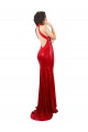 Rosso Stile sirena Capestro Alto Collo Paillettes Lunga Formali Abiti da damigella donore / Abiti da sera / Abiti da ballo Fabbrica