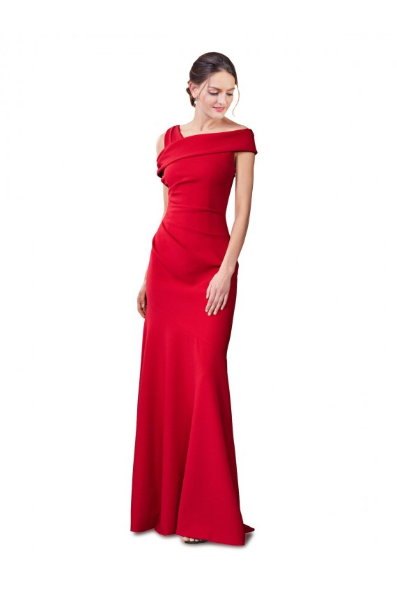 Rosso Stile sirena Crespo Elastico Lunga Formali Abiti da damigella donore / Abiti da sera / Abiti da ballo Fabbrica