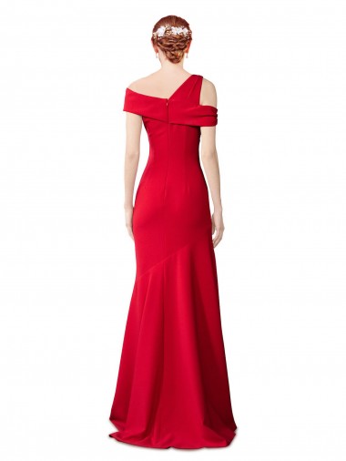 Rosso Stile sirena Crespo Elastico Lunga Formali Abiti da damigella donore / Abiti da sera / Abiti da ballo Fabbrica