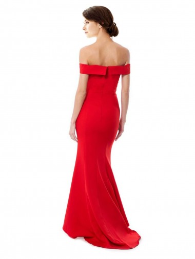 Rosso Stile sirena Crespo Elastico Lunga Formali Abiti da damigella donore / Abiti da sera / Abiti da ballo Fabbrica
