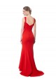 Rosso Stile sirena Innamorato Alto Collo Crespo Elastico Lunga Formali Abiti da damigella donore / Abiti da sera / Abiti da ballo Fabbrica