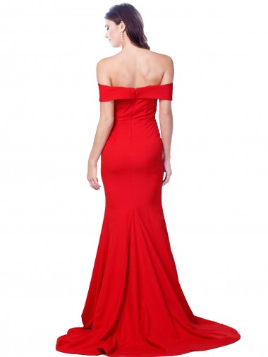 Rosso Stile sirena Innamorato Crespo Elastico Lunga Formali Abiti da damigella donore / Abiti da sera / Abiti da ballo Fabbrica