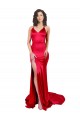 Rosso Stile sirena Innamorato Raso Elastico Lunga Formali Abiti da damigella donore / Abiti da sera / Abiti da ballo Fabbrica
