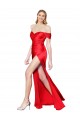 Rosso Stile sirena Raso Elastico Lunga Formali Abiti da damigella donore / Abiti da sera / Abiti da ballo Fabbrica