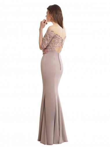 Stile sirena Innamorato Alto Collo Chiffona Pizzo Lunga Abiti da damigella donore Fabbrica