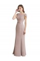 Stile sirena Scoop Alto Collo Chiffona Pizzo Lunga Abiti da damigella donore Fabbrica