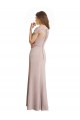 Stile sirena Scoop Alto Collo Chiffona Pizzo Lunga Abiti da damigella donore Fabbrica