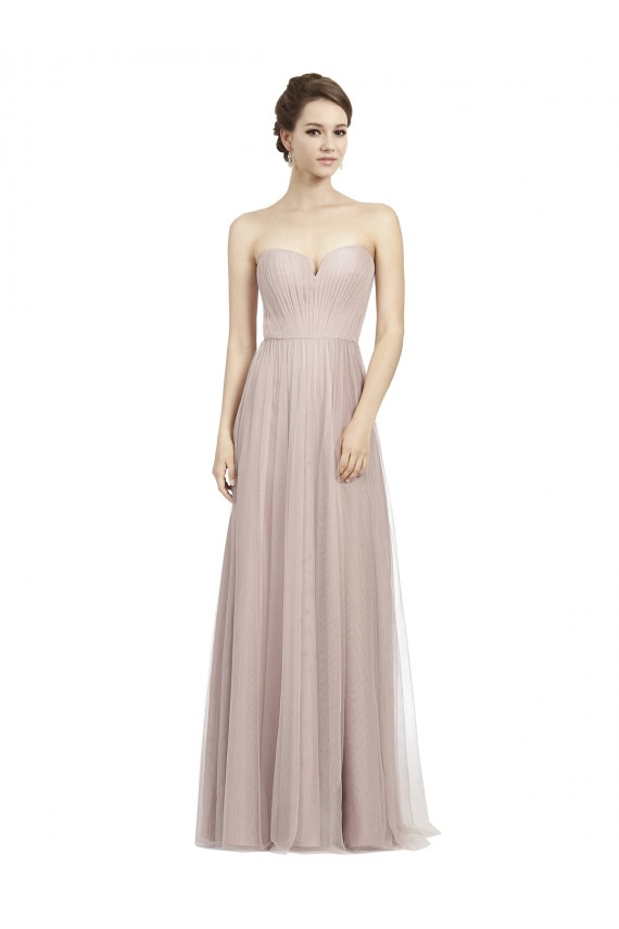 Vintage Rose Linea A Innamorato Tulle Lunga Abiti da damigella donore Fabbrica